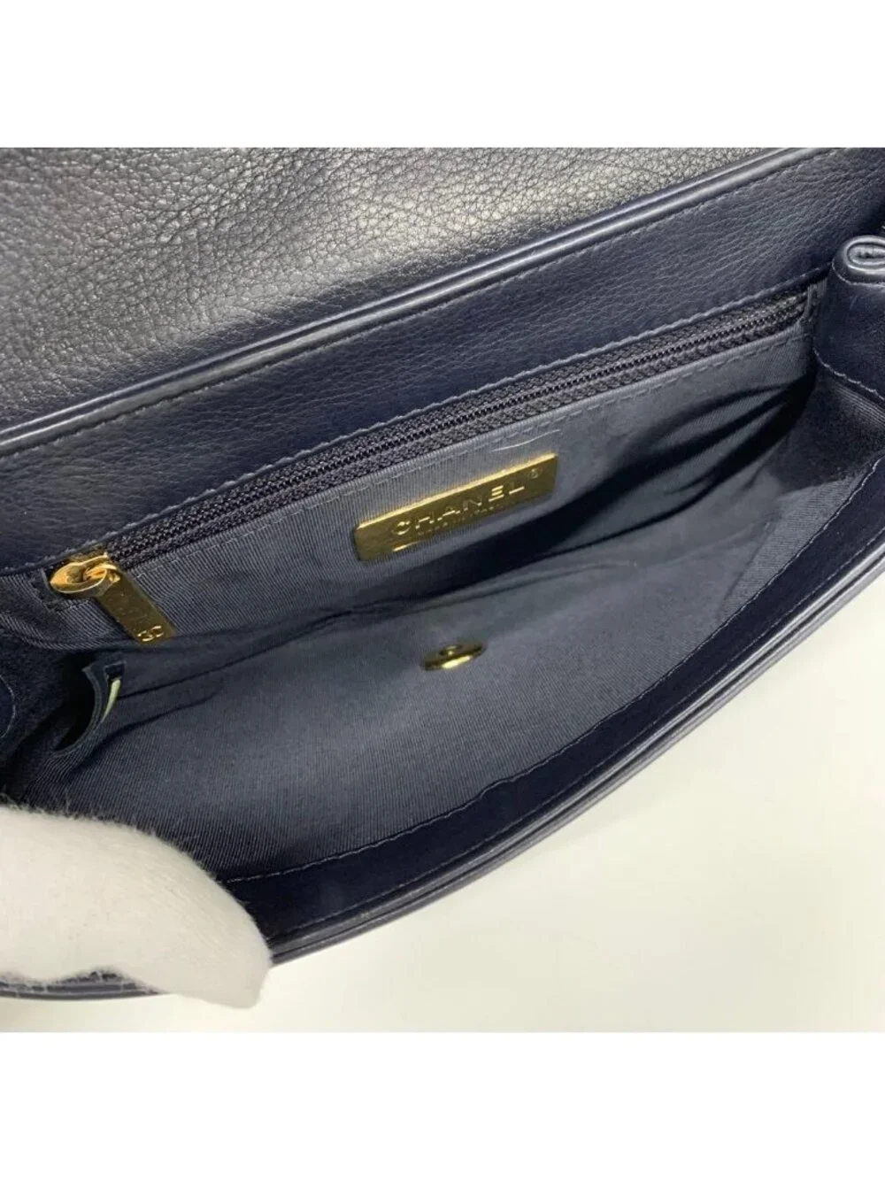 Chanel Quilted Turnlock CC Logo Lambskin Shoulder